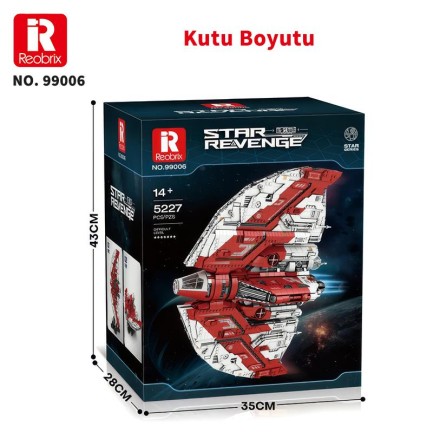 Reobrix 99006 Star Revenge Giant T6 Shuttle Yaratıcı Yapı Blok Seti Building Blocks - 5227 Parça - Thumbnail