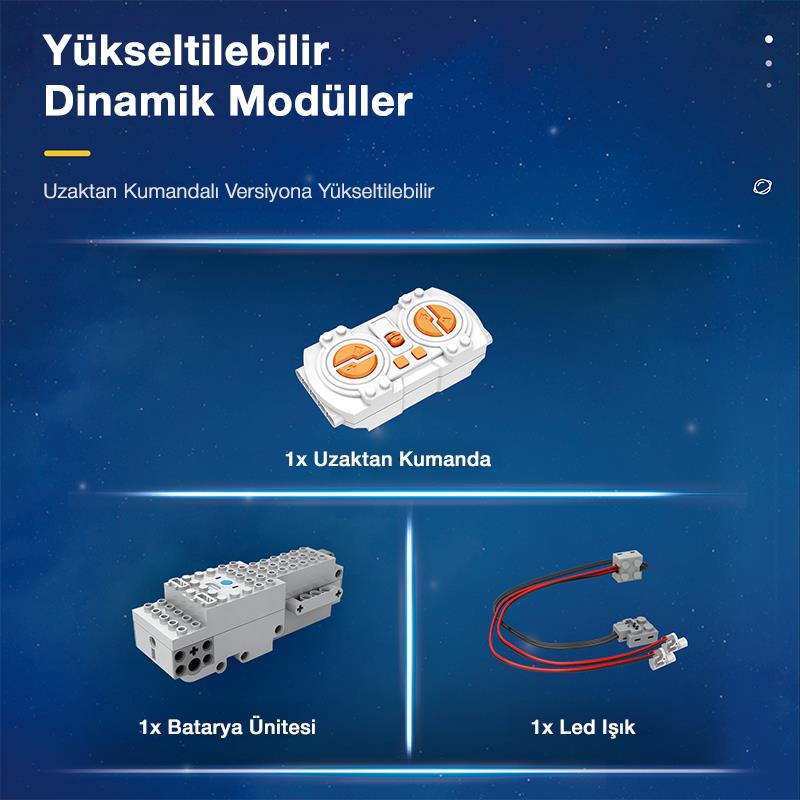 Reobrix Technic 99001 Kaşif (Star Revenge:Explorer) Kumanda&Motorlu Yaratıcı Yapı Blok Seti Building Blocks - 700 Parça