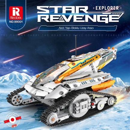 Reobrix Technic 99001 Kaşif (Star Revenge:Explorer) Kumanda&Motorlu Yaratıcı Yapı Blok Seti Building Blocks - 700 Parça - Thumbnail