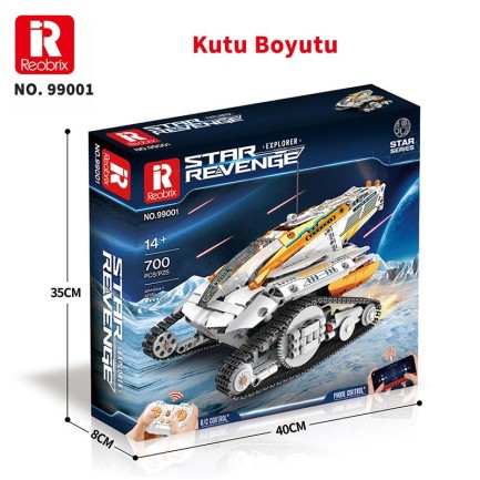 Reobrix Technic 99001 Kaşif (Star Revenge:Explorer) Kumanda&Motorlu Yaratıcı Yapı Blok Seti Building Blocks - 700 Parça - Thumbnail
