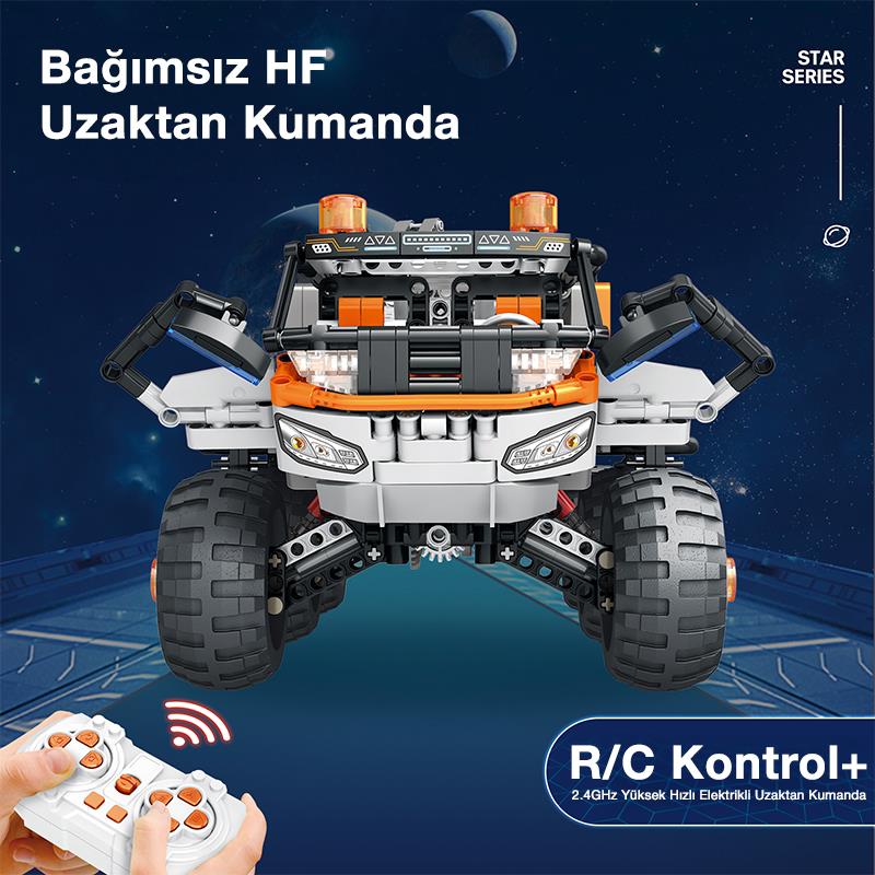 Reobrix 99005 Star Revenge :Transporter Kumanda&Motorlu Yaratıcı Yapı Blok Seti Building Blocks - 1758 Parça