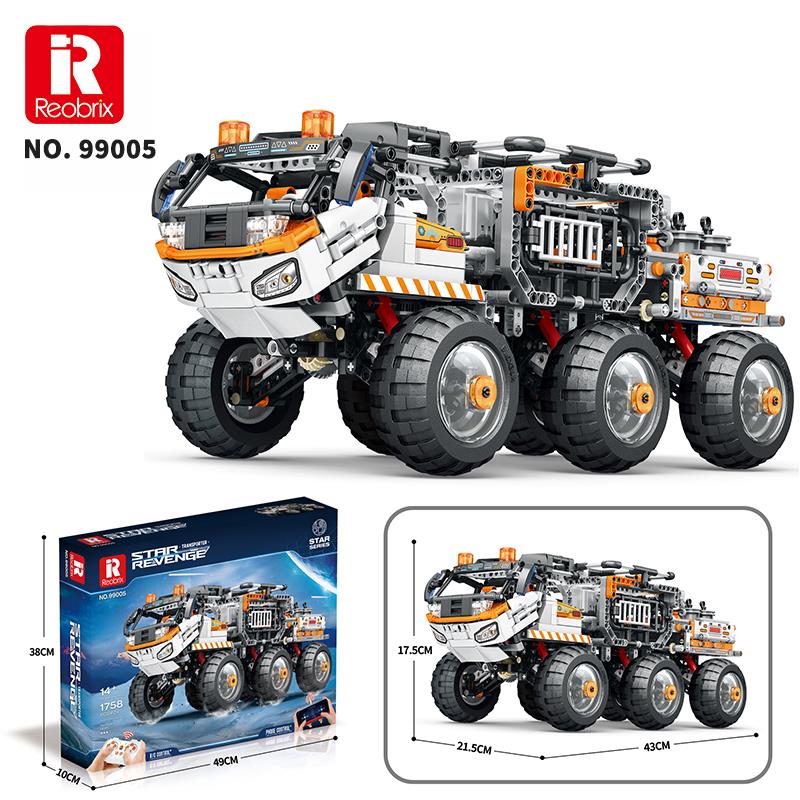 Reobrix 99005 Star Revenge :Transporter Kumanda&Motorlu Yaratıcı Yapı Blok Seti Building Blocks - 1758 Parça