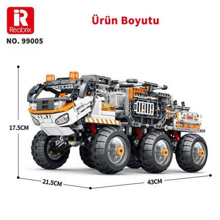 Reobrix 99005 Star Revenge :Transporter Kumanda&Motorlu Yaratıcı Yapı Blok Seti Building Blocks - 1758 Parça - Thumbnail