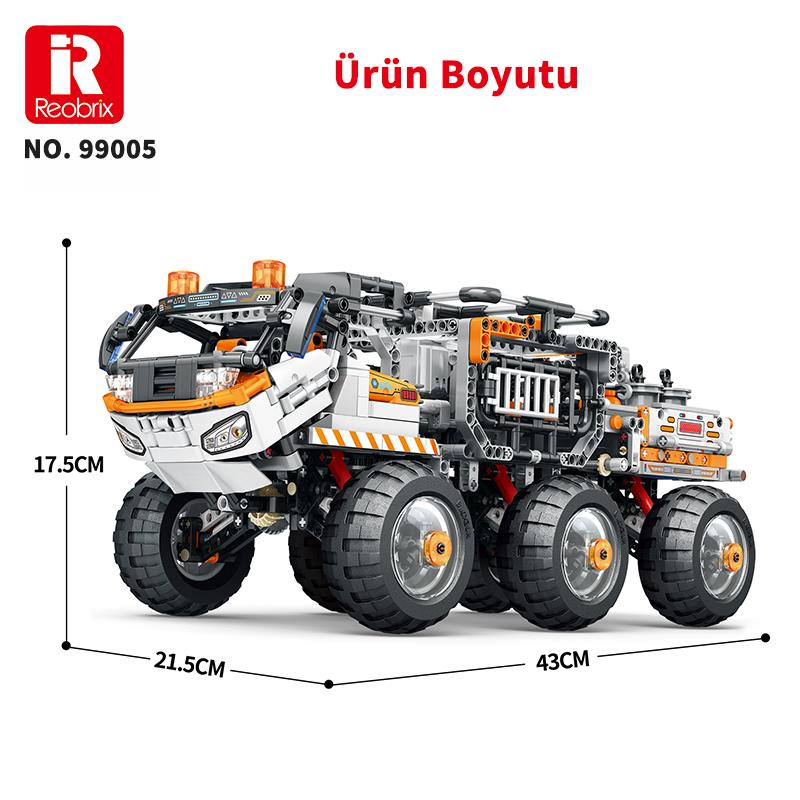 Reobrix 99005 Star Revenge :Transporter Kumanda&Motorlu Yaratıcı Yapı Blok Seti Building Blocks - 1758 Parça