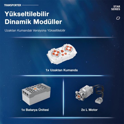 Reobrix 99005 Star Revenge :Transporter Kumanda&Motorlu Yaratıcı Yapı Blok Seti Building Blocks - 1758 Parça - Thumbnail