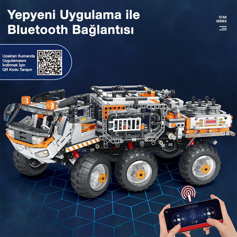 Reobrix 99005 Star Revenge :Transporter Kumanda&Motorlu Yaratıcı Yapı Blok Seti Building Blocks - 1758 Parça
