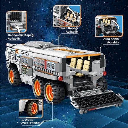 Reobrix Technic 99004 Mürettebat Taşıyıcı (Star Revenge:Crew Carrier) Yaratıcı Yapı Blok Seti Building Blocks - 1298 Parça - Thumbnail