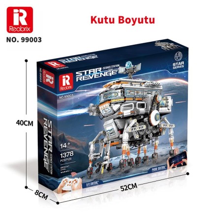 Reobrix Technic 99003 Bilim İstasyonu (Star Revenge:Science Station) Kumandalı&Motorlu Yapı Blok Seti Building Blocks - 1378 Parça - Thumbnail