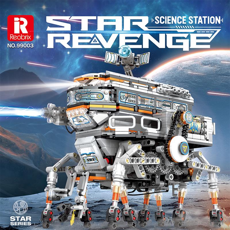 Reobrix Technic 99003 Bilim İstasyonu (Star Revenge:Science Station) Kumandalı&Motorlu Yapı Blok Seti Building Blocks - 1378 Parça