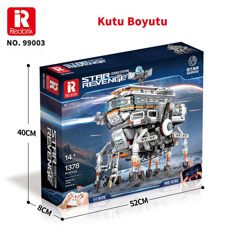 Reobrix Technic 99003 Bilim İstasyonu (Star Revenge:Science Station) Kumandalı&Motorlu Yapı Blok Seti Building Blocks - 1378 Parça