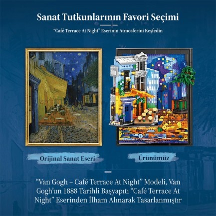 Reobrix Starry Night Cafe Wall Art 66702 Brick Yapım Seti - Thumbnail