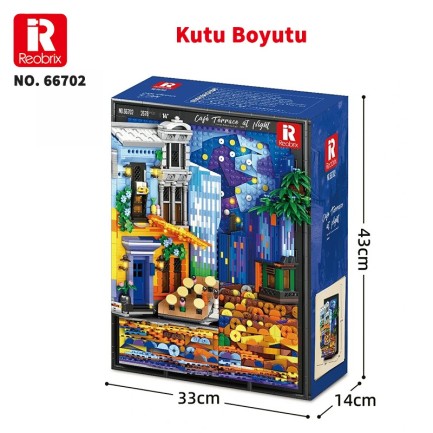Reobrix Starry Night Cafe Wall Art 66702 Brick Yapım Seti - Thumbnail