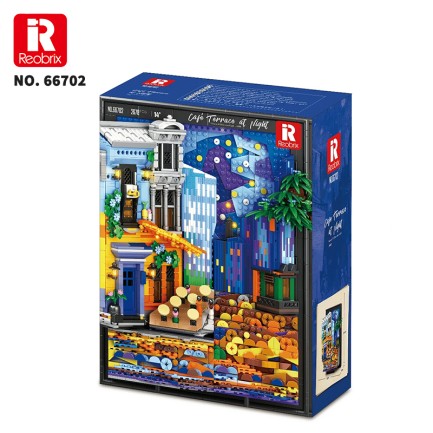 Reobrix Starry Night Cafe Wall Art 66702 Brick Yapım Seti - Thumbnail