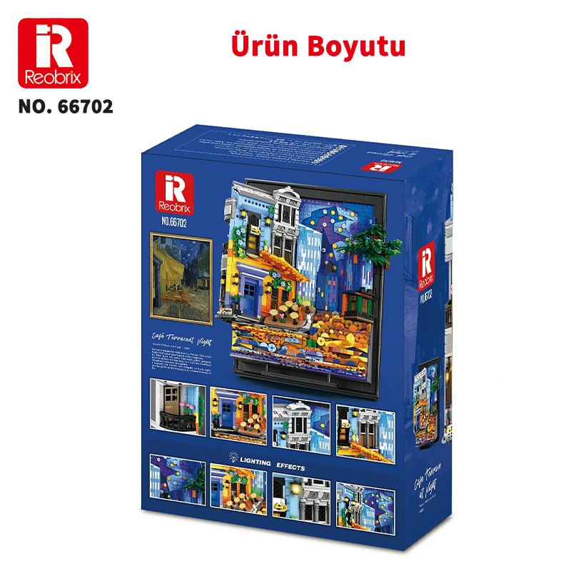Reobrix Starry Night Cafe Wall Art 66702 Brick Yapım Seti