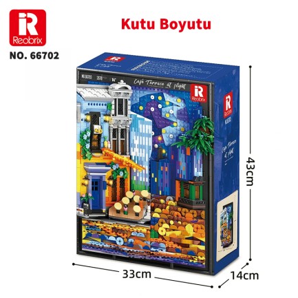 Reobrix Starry Night Cafe Wall Art 66702 Brick Yapım Seti - Thumbnail