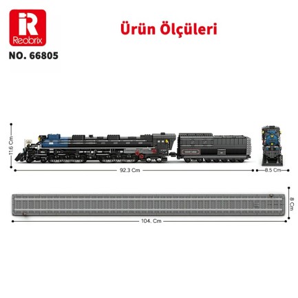 Reobrix Steam Locomotive 66805 Brick Yapım Seti - Thumbnail