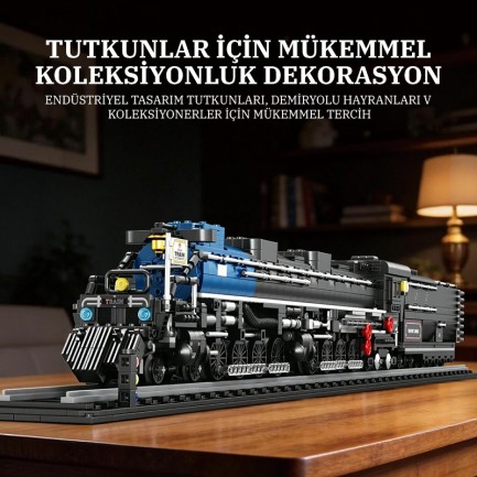 Reobrix Steam Locomotive 66805 Brick Yapım Seti - Thumbnail