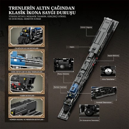 Reobrix Steam Locomotive 66805 Brick Yapım Seti - Thumbnail