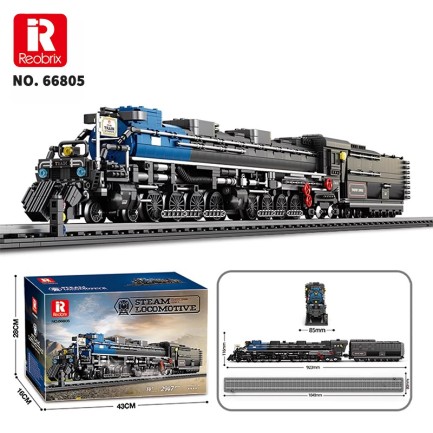 Reobrix Steam Locomotive 66805 Brick Yapım Seti - Thumbnail