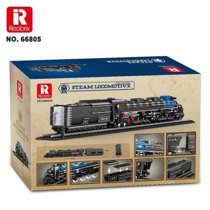 Reobrix Steam Locomotive 66805 Brick Yapım Seti - Thumbnail