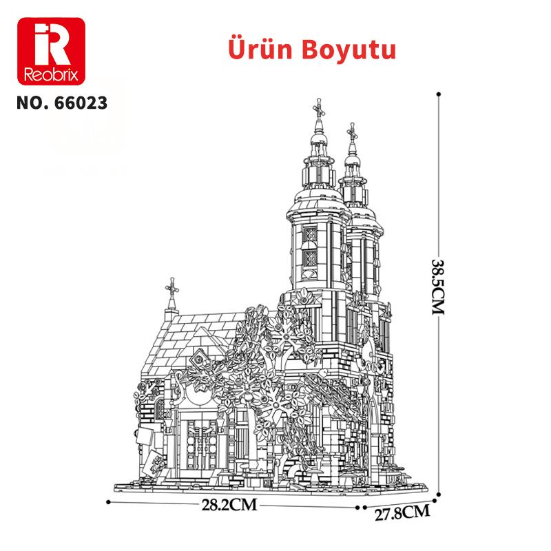 Reobrix Street view of St. Andrew's Church in Poland 66023 Brick Yapım Seti