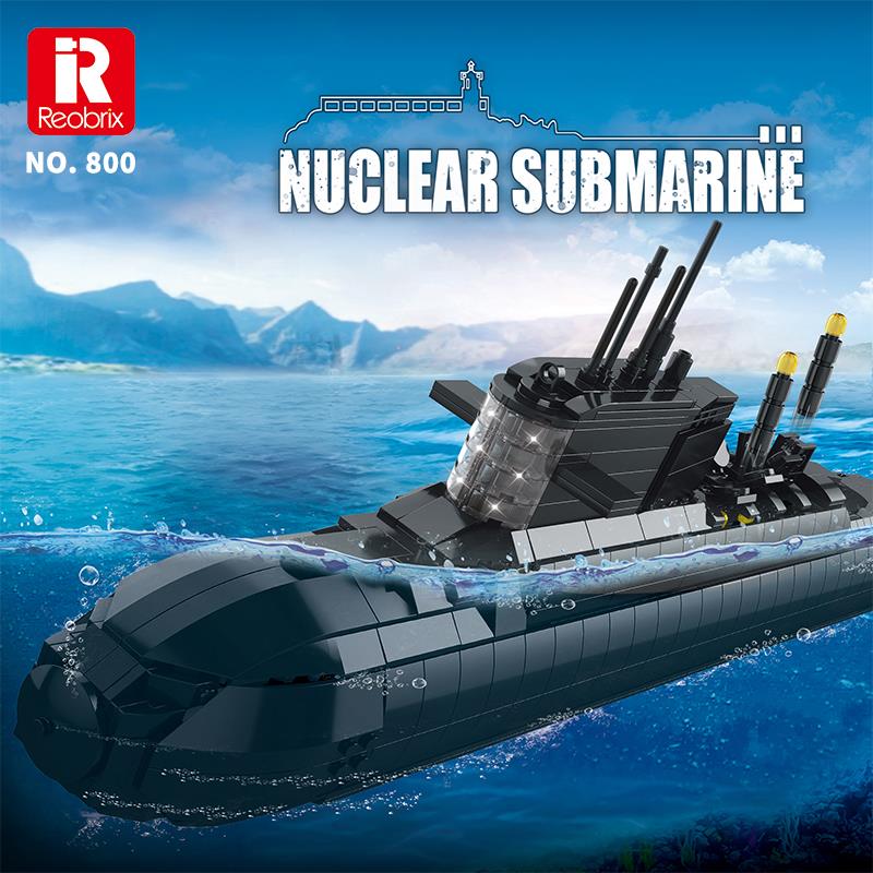 Reobrix 800 Nükleer Denizaltı Yaratıcı Yapı Blok Seti Building Blocks (Nuclear Submarine) - 1498 Parça