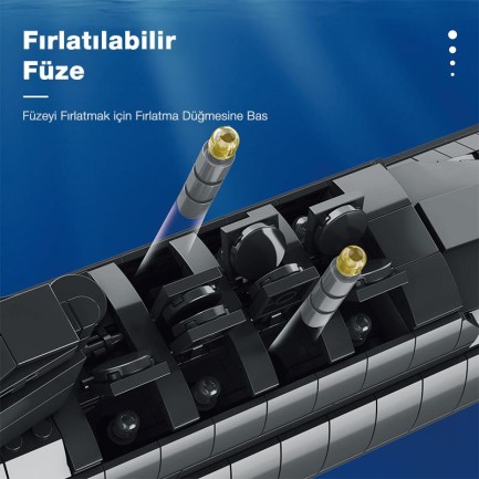 Reobrix 800 Nükleer Denizaltı Yaratıcı Yapı Blok Seti Building Blocks (Nuclear Submarine) - 1498 Parça - Thumbnail