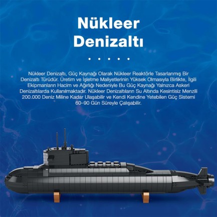 Reobrix 800 Nükleer Denizaltı Yaratıcı Yapı Blok Seti Building Blocks (Nuclear Submarine) - 1498 Parça - Thumbnail
