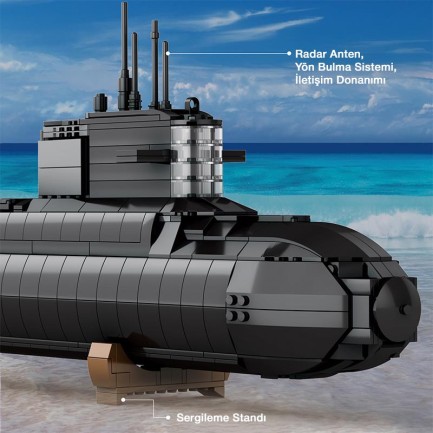 Reobrix 800 Nükleer Denizaltı Yaratıcı Yapı Blok Seti Building Blocks (Nuclear Submarine) - 1498 Parça - Thumbnail