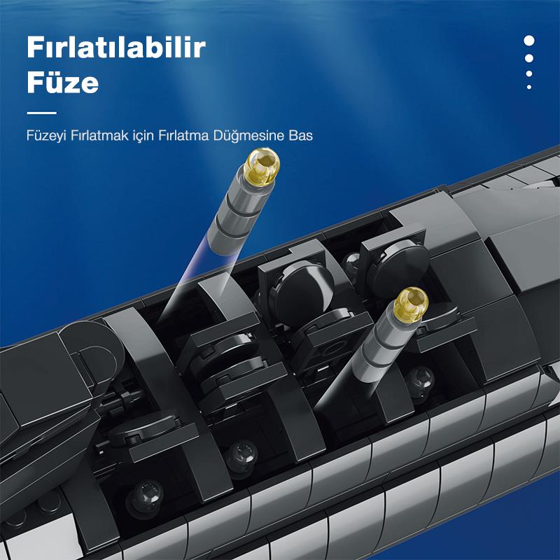 Reobrix 800 Nükleer Denizaltı Yaratıcı Yapı Blok Seti Building Blocks (Nuclear Submarine) - 1498 Parça