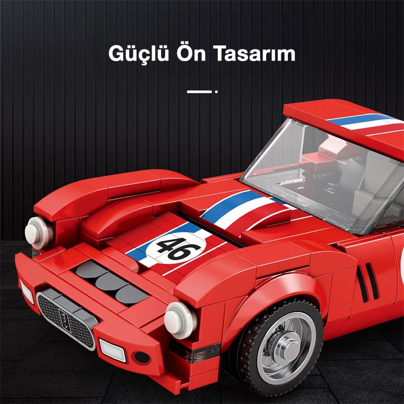 Reobrix Creator 813 Ferrari 250 GTO Spor Araba Yaratıcı Yapı Blok Seti Building Blocks - 320 Parça