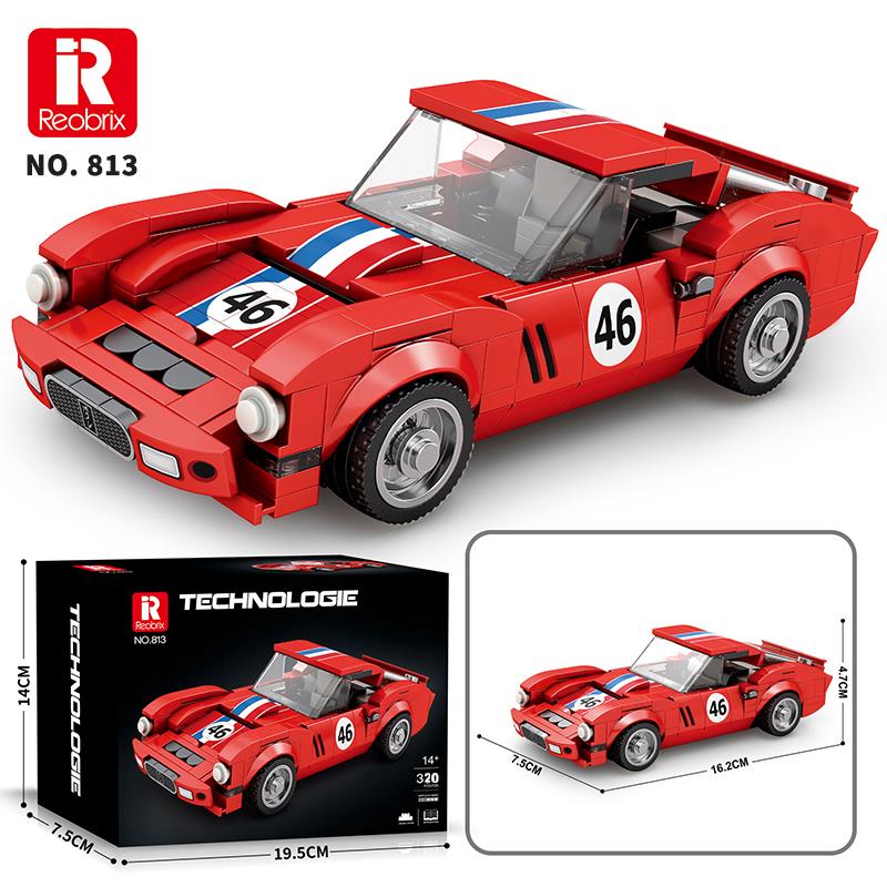 Reobrix Creator 813 Ferrari 250 GTO Spor Araba Yaratıcı Yapı Blok Seti Building Blocks - 320 Parça