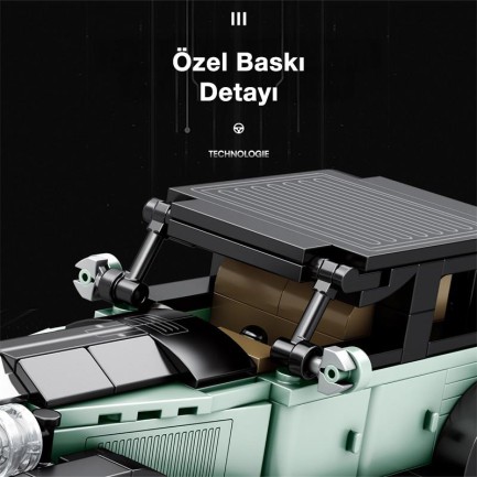 Reobrix Technic 811 Bentley 8 Litre Klasik Araba Yaratıcı Yapı Blok Seti Building Blocks - 249 Parça - Thumbnail