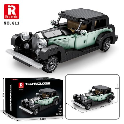 Reobrix Technic 811 Bentley 8 Litre Klasik Araba Yaratıcı Yapı Blok Seti Building Blocks - 249 Parça - Thumbnail