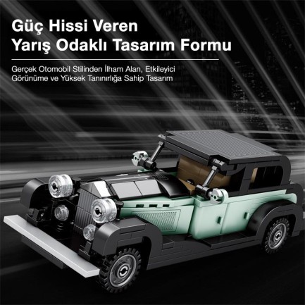 Reobrix Technic 811 Bentley 8 Litre Klasik Araba Yaratıcı Yapı Blok Seti Building Blocks - 249 Parça - Thumbnail