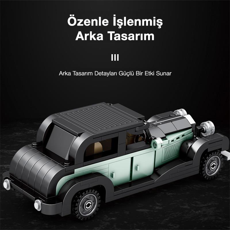 Reobrix Technic 811 Bentley 8 Litre Klasik Araba Yaratıcı Yapı Blok Seti Building Blocks - 249 Parça