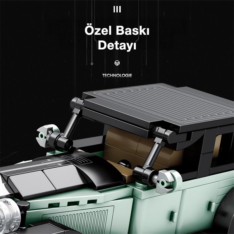 Reobrix Technic 811 Bentley 8 Litre Klasik Araba Yaratıcı Yapı Blok Seti Building Blocks - 249 Parça