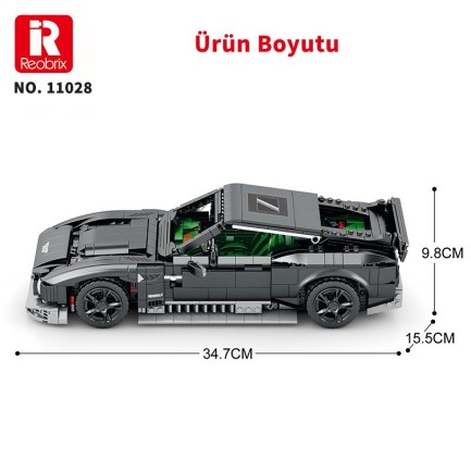 Reobrix Technic 11028 1/12 Aston Martin Victor Araba Yaratıcı Yapı Blok Seti Building Blocks - 1638 Parça - Thumbnail