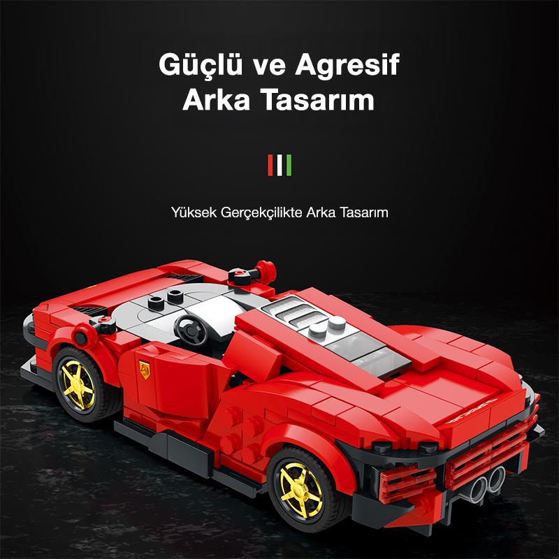 Reobrix Creator 11027 Ferrari Daytona SP3 Spor Araba Yaratıcı Yapı Blok Seti Building Blocks - 350 Parça