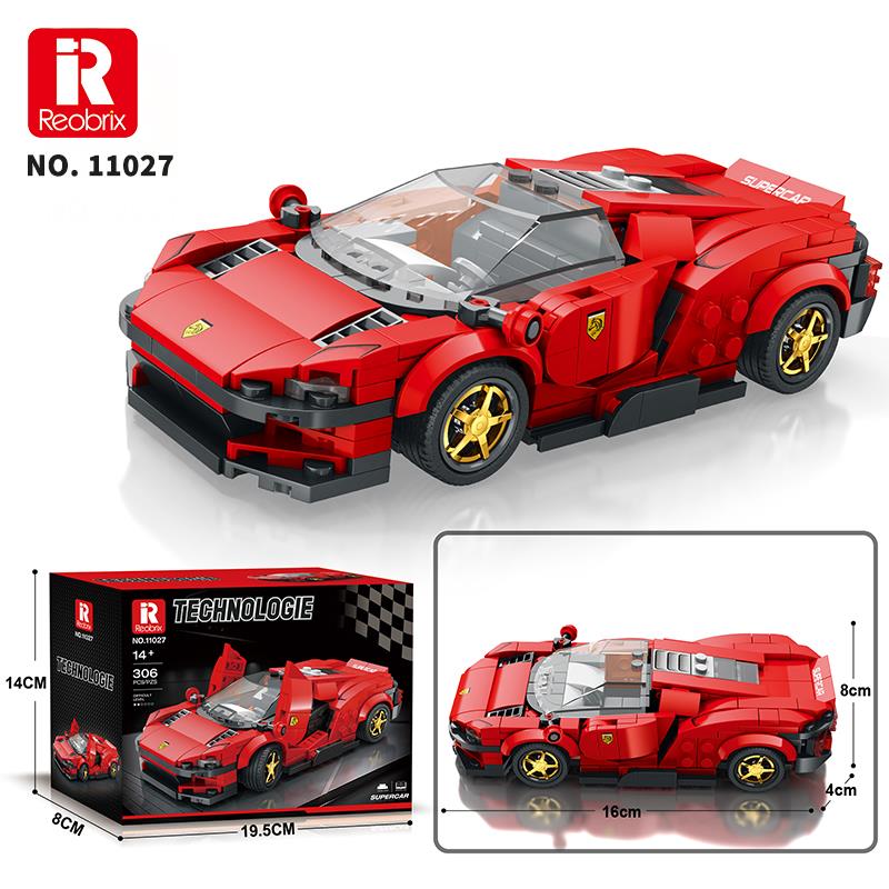 Reobrix Creator 11027 Ferrari Daytona SP3 Spor Araba Yaratıcı Yapı Blok Seti Building Blocks - 350 Parça