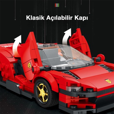 Reobrix Creator 11027 Ferrari Daytona SP3 Spor Araba Yaratıcı Yapı Blok Seti Building Blocks - 350 Parça - Thumbnail
