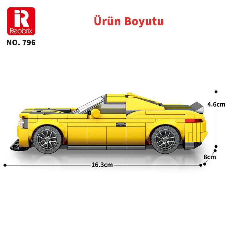 Reobrix Creator 796 Dodge SRT Hellcat Spor Araba Yaratıcı Yapı Blok Seti Building Blocks - 336 Parça