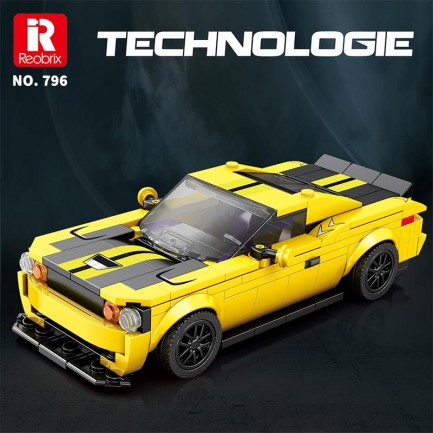 Reobrix Creator 796 Dodge SRT Hellcat Spor Araba Yaratıcı Yapı Blok Seti Building Blocks - 336 Parça - Thumbnail