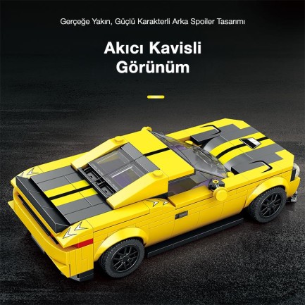 Reobrix Creator 796 Dodge SRT Hellcat Spor Araba Yaratıcı Yapı Blok Seti Building Blocks - 336 Parça - Thumbnail