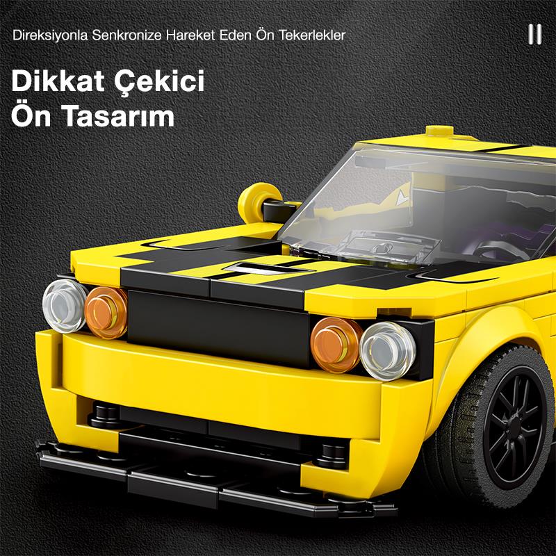 Reobrix Creator 796 Dodge SRT Hellcat Spor Araba Yaratıcı Yapı Blok Seti Building Blocks - 336 Parça