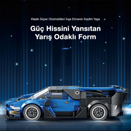 Reobrix Creator 795 Bugatti Vision GT Spor Araba Yaratıcı Yapı Blok Seti Building Blocks - 356 Parça - Thumbnail