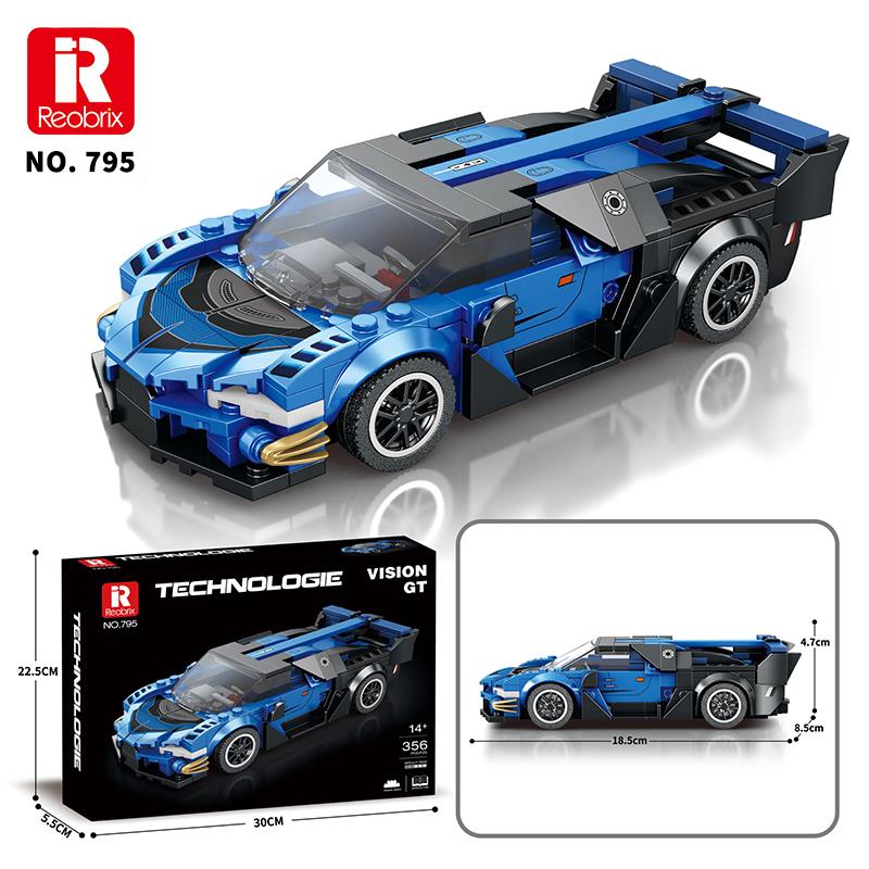 Reobrix Creator 795 Bugatti Vision GT Spor Araba Yaratıcı Yapı Blok Seti Building Blocks - 356 Parça