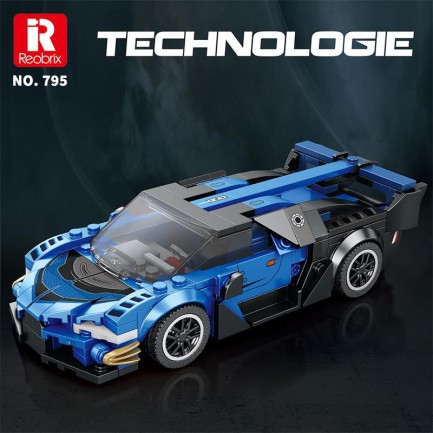 Reobrix Creator 795 Bugatti Vision GT Spor Araba Yaratıcı Yapı Blok Seti Building Blocks - 356 Parça - Thumbnail