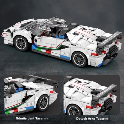 Reobrix Creator 687 Lamborghini SVJ Spor Araba Yaratıcı Yapı Blok Seti Building Blocks - 348 Parça - Thumbnail