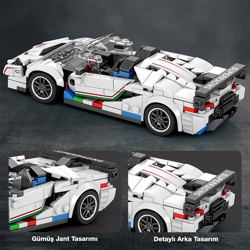 Reobrix Creator 687 Lamborghini SVJ Spor Araba Yaratıcı Yapı Blok Seti Building Blocks - 348 Parça